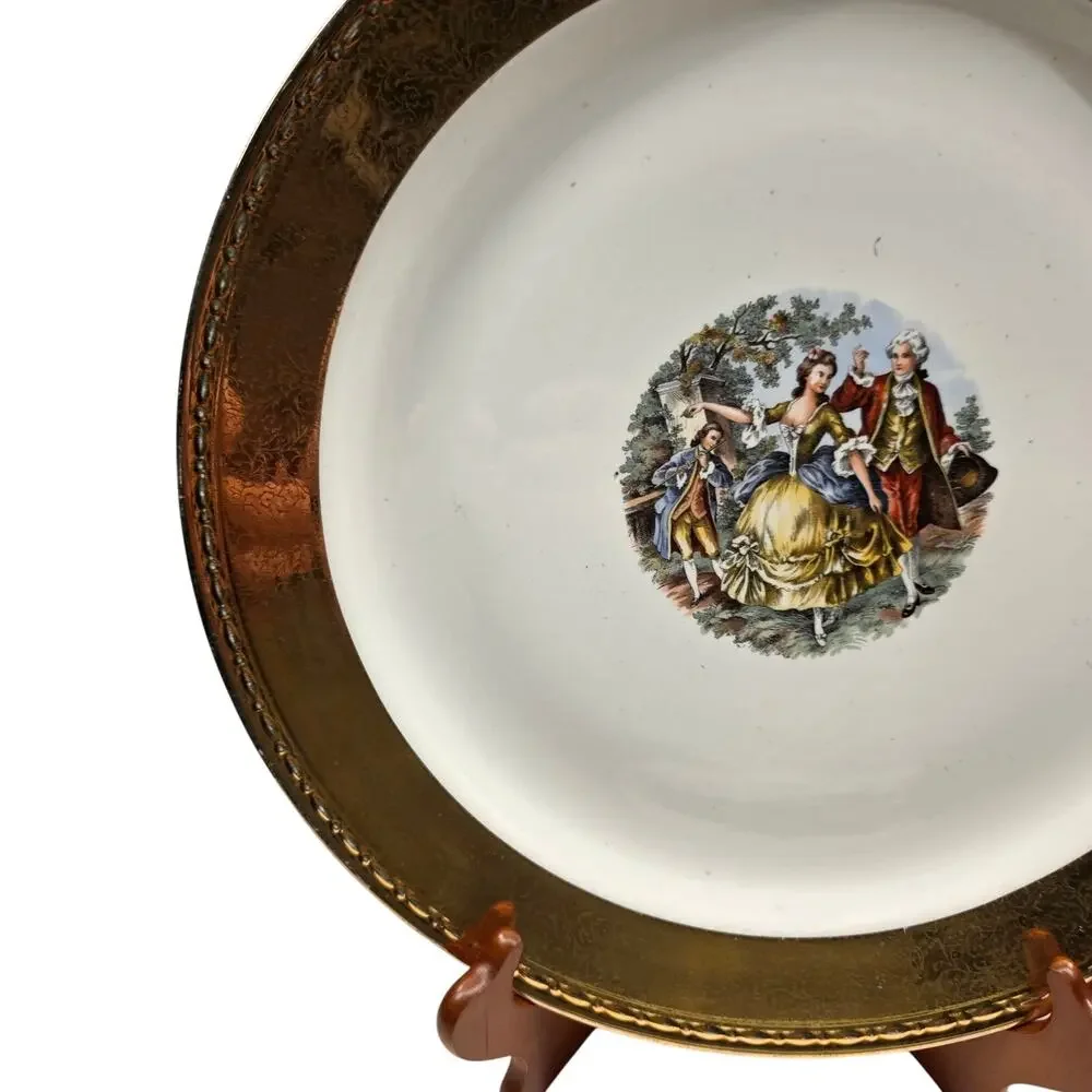 Vintage Homer Laughlin Eggshell Georgian 22K Gold Dinner Plate 14